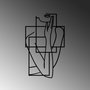 Wallity Think - M Escultura de Pared de Metal Negra